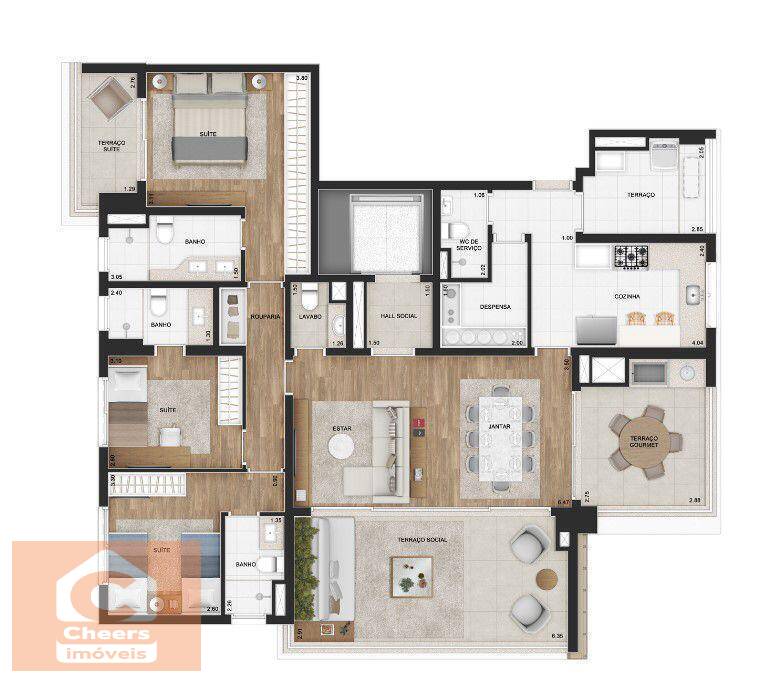 Apartamento à venda com 4 quartos, 157m² - Foto 14